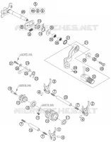 MECANISME DE SELECTION DE VITESSES  250 ktm-moto 2008 SX-F 29
