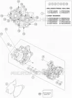 CARTER MOTEUR pour KTM 125 SX de 2017