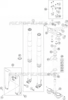 FOURCHE / T DE FOURCHE pour KTM 125 SX de 2017