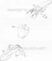 PLASTIQUES pour KTM 125 SX de 2017