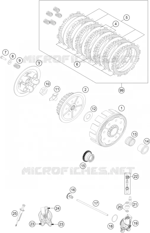 EMBRAYAGE KTM MOTO 125 2017 SX  125 SX