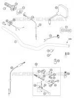 GUIDON / COMMANDES  125 ktm-moto 2004 SX 2