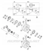 VILEBREQUIN / PISTON  125 ktm-moto 2004 SX 24
