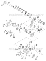 MECANISME DE SELECTION DE VITESSES  125 ktm-moto 2002 SX 32