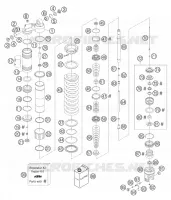 AMORTISSEUR (PIECES) pour KTM 450 SX RACING de 2005
