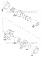 BOITE DE VITESSES   ARBRE PRIMAIRE pour KTM 450 SX RACING de 2005