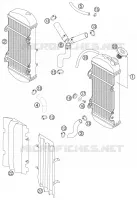 CIRCUIT DE REFROIDISSEMENT pour KTM 450 SX RACING de 2005
