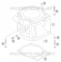 CYLINDRE pour KTM 450 SX RACING de 2005