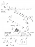 MECANISME DE SELECTION DE VITESSES pour KTM 450 SX RACING de 2005