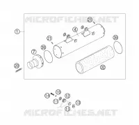 SILENCIEUX D'ECHAPPEMENT pour KTM 450 SX RACING de 2005