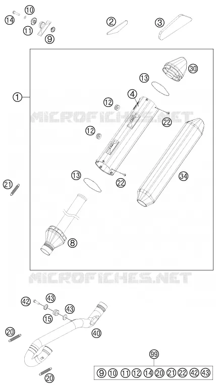 ECHAPPEMENT KTM MOTO 450 2015 SX-F  450 SX-F