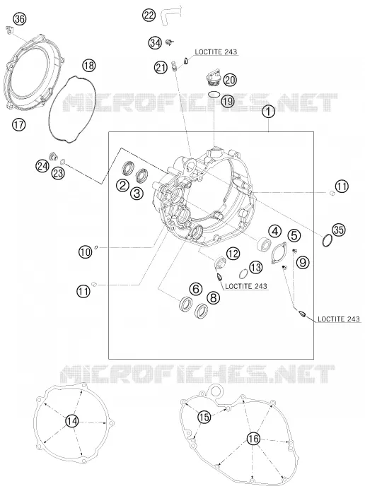CARTER EMBRAYAGE KTM MOTO 450 2010 SX-F  450 SX-F