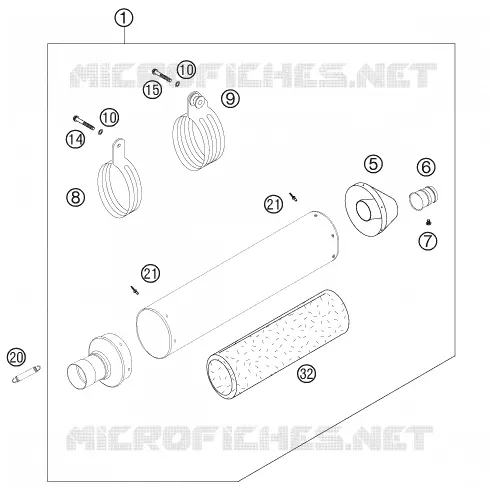 ECHAPPEMENT KTM MOTO 450 2007 SXS  450 SXS-F