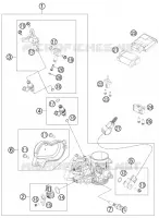 BOITIER PAPILLON INJECTION pour KTM 350 SX-F CAIROLI REPLICA de 2012