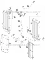CIRCUIT DE REFROIDISSEMENT pour KTM 350 SX-F CAIROLI REPLICA de 2012
