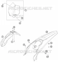 PLASTIQUES pour KTM 350 SX-F CAIROLI REPLICA de 2012