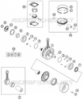 VILEBREQUIN / PISTON pour KTM 350 SX-F CAIROLI REPLICA de 2012