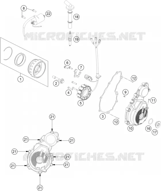 ALLUMAGE KTM MOTO 350 2017 SX-F  350 SX-F
