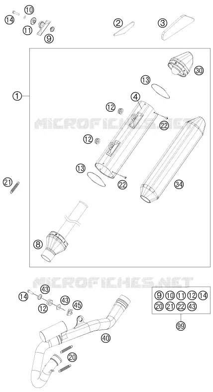 ECHAPPEMENT KTM MOTO 350 2015 SX-F  350 SX-F