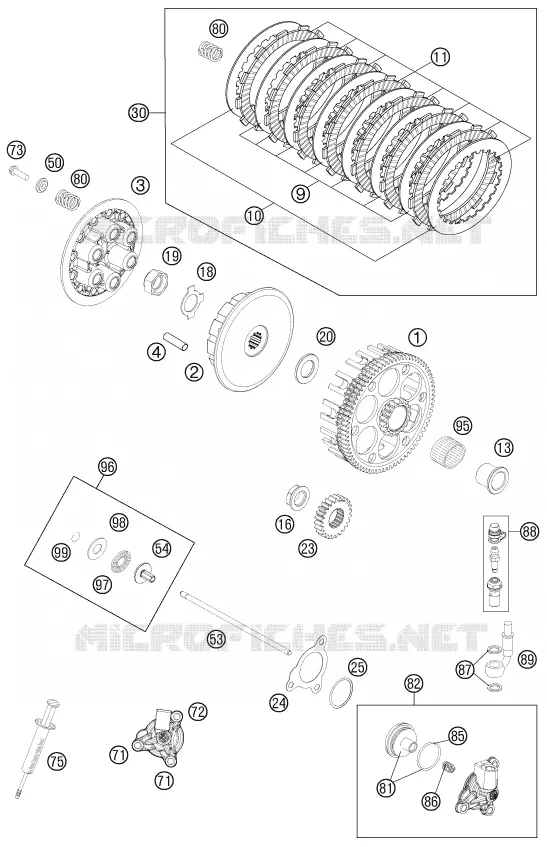 EMBRAYAGE KTM MOTO 350 2012 SX-F  350 SX-F