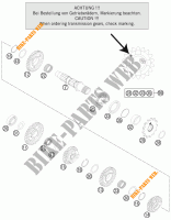 BOITE DE VITESSES   ARBRE SECONDAIRE pour KTM 250 SX de 2011