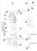 ETRIER DE FREIN AVANT pour KTM 250 SX de 2011
