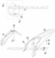 PLASTIQUES pour KTM 250 SX de 2011