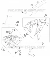 RESERVOIR / SELLE pour KTM 250 SX de 2011