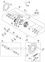 ROUE ARRIERE pour KTM 250 SX de 2011
