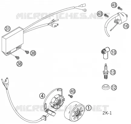 ALLUMAGE KTM MOTO 250 2005 SX  250 SX