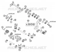 MECANISME DE SELECTION DE VITESSES  250 ktm-moto 2002 SX 31