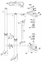 FOURCHE / T DE FOURCHE pour KTM 250 SX de 1998