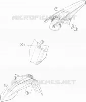 PLASTIQUES pour KTM 150 SX de 2016