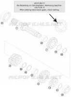 BOITE DE VITESSES   ARBRE PRIMAIRE pour KTM 150 SX de 2014