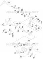 MECANISME DE SELECTION DE VITESSES pour KTM 150 SX de 2014