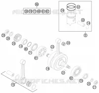 VILEBREQUIN / PISTON pour KTM 150 SX de 2014