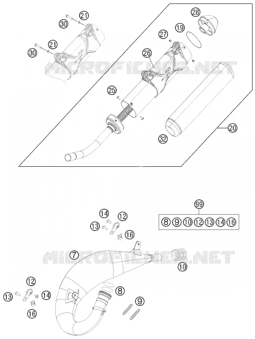 ECHAPPEMENT KTM MOTO 150 2012 SX  150 SX
