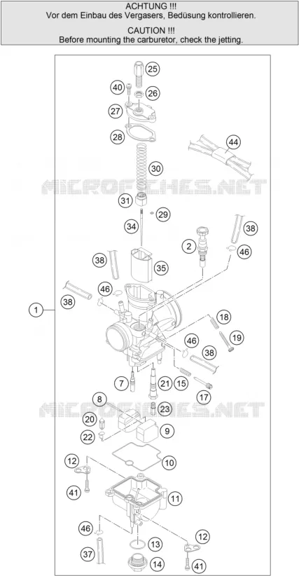 CARBURATEUR KTM MOTO 85 2015 SXS  85 SXS 17/14