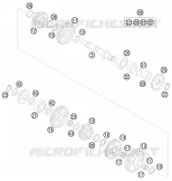 BOITE DE VITESSES   ARBRE SECONDAIRE pour KTM 105 SX de 2011
