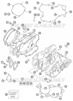 CARTER MOTEUR pour KTM 105 SX de 2011