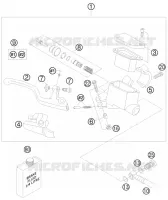 MAITRE CYLINDRE DE FREIN AVANT pour KTM 105 SX de 2011