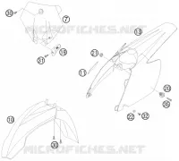 PLASTIQUES pour KTM 105 SX de 2011