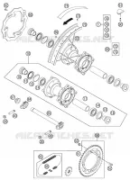 ROUE ARRIERE pour KTM 105 SX de 2011