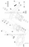 ROUE AVANT pour KTM 105 SX de 2011