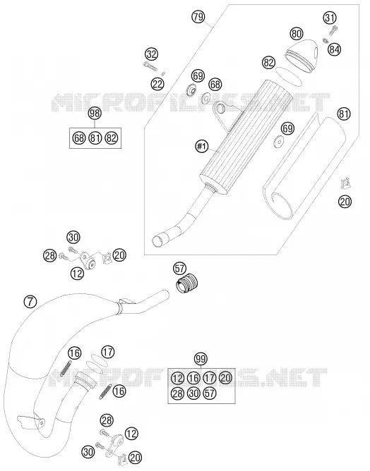 ECHAPPEMENT KTM MOTO 105 2011 SX  105 SX