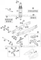 AMORTISSEUR pour KTM 85 SX 17/14 de 2008