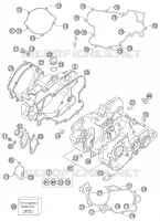 CARTER MOTEUR pour KTM 85 SX 17/14 de 2008