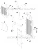 CIRCUIT DE REFROIDISSEMENT pour KTM 85 SX 17/14 de 2008