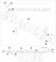 ETRIER DE FREIN AVANT pour KTM 85 SX 17/14 de 2008