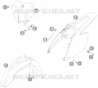 PLASTIQUES pour KTM 85 SX 17/14 de 2008